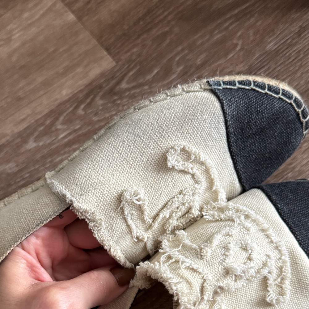 Chanel Interlocking Cc Logo Canvas Espadrilles Fl… - image 7